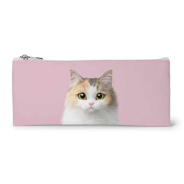 Gucci the Munchkin Leather Flat Pencilcase