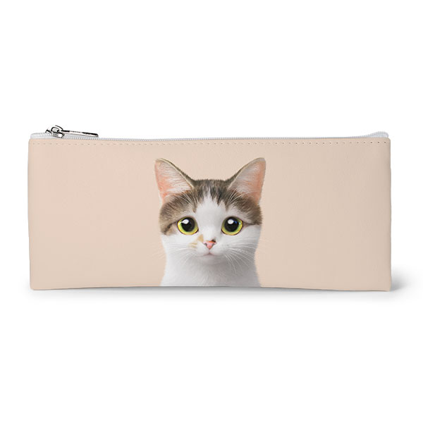 Jjappeumi Leather Flat Pencilcase