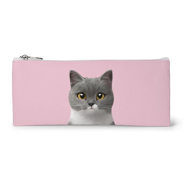 Lily Leather Flat Pencilcase