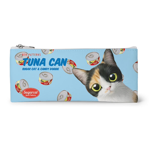 Chamchi’s Tuna Can New Patterns Leather Flat Pencilcase