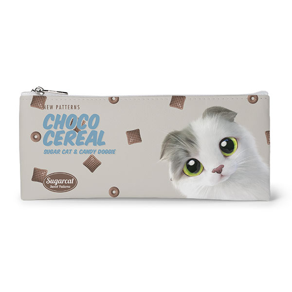 Duna’s Choco Cereal New Patterns Leather Flat Pencilcase