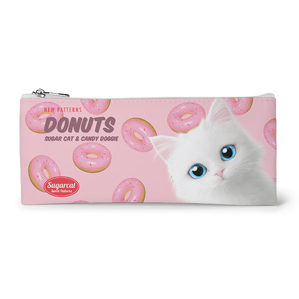 Venus’s Donuts New Patterns Leather Flat Pencilcase