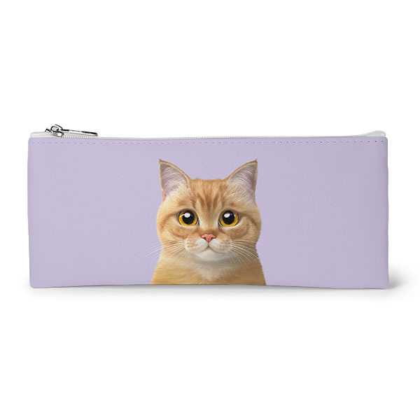 Star the Munchkin Leather Flat Pencilcase