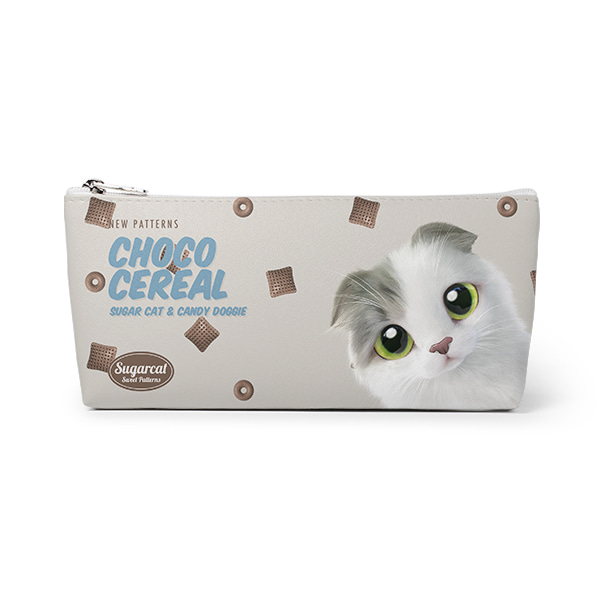 Duna’s Choco Cereal New Patterns Leather Triangle Pencilcase