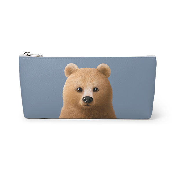 Brownie the Bear Leather Triangle Pencilcase