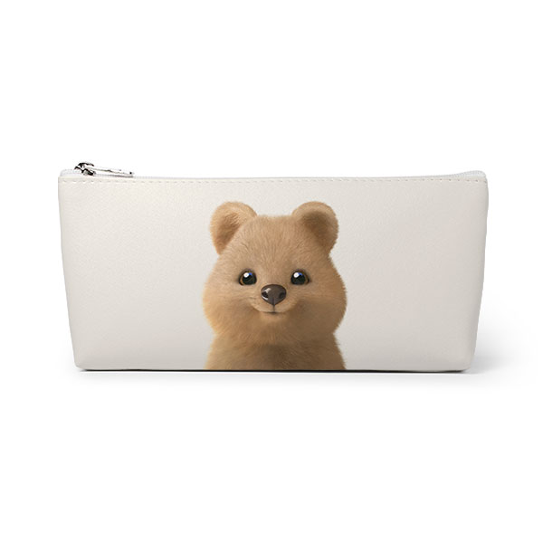 Toffee the Quokka Leather Triangle Pencilcase
