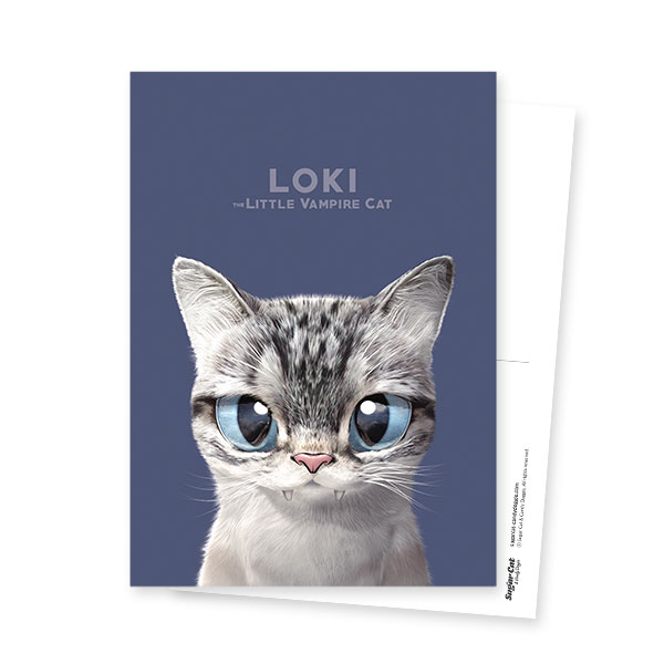 Loki the Vempire cat Postcard