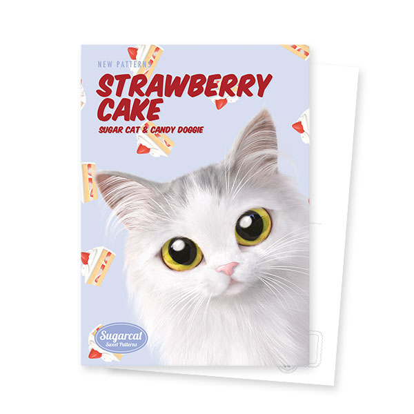 Rangi the Norwegian forest’s Strawberry Cake New Patterns Postcard