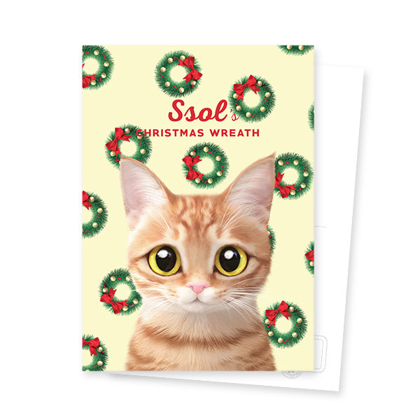 Ssol’s Christmas Wreath Postcard