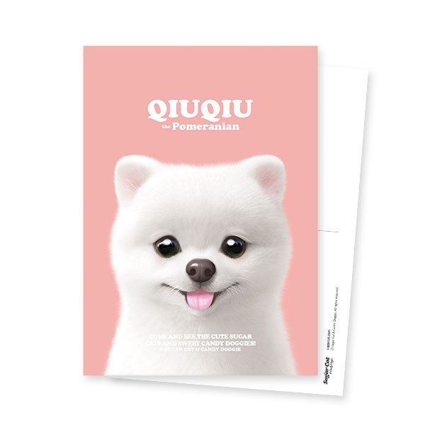 QiuQiu the Pomeranian Retro Postcard