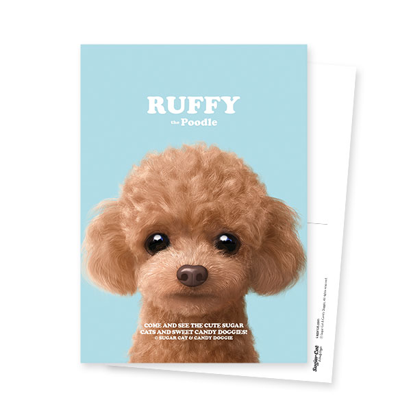 Ruffy the Poodle Retro Postcard