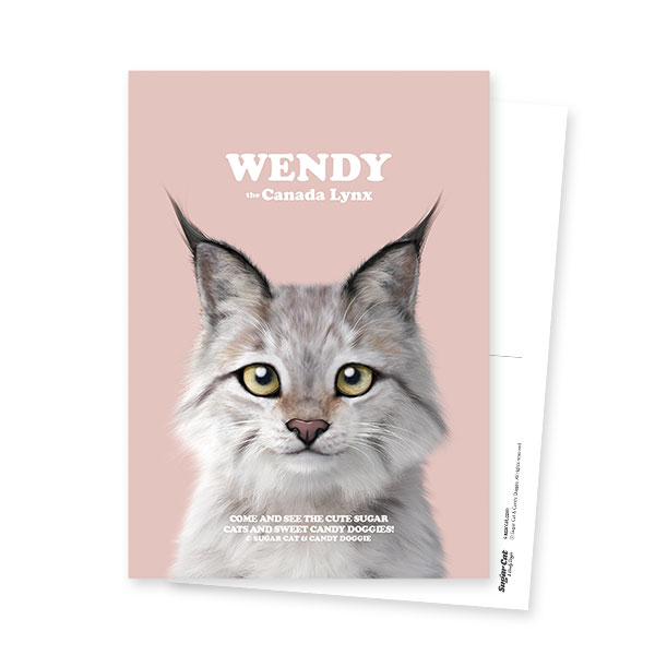 Wendy the Canada Lynx Retro Postcard