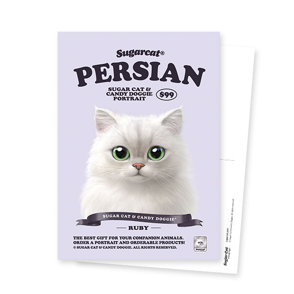 Ruby the Persian New Retro Postcard