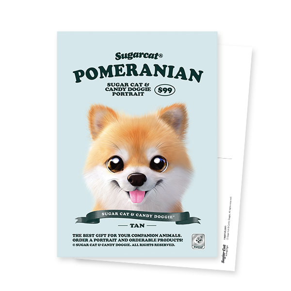 Tan the Pomeranian New Retro Postcard
