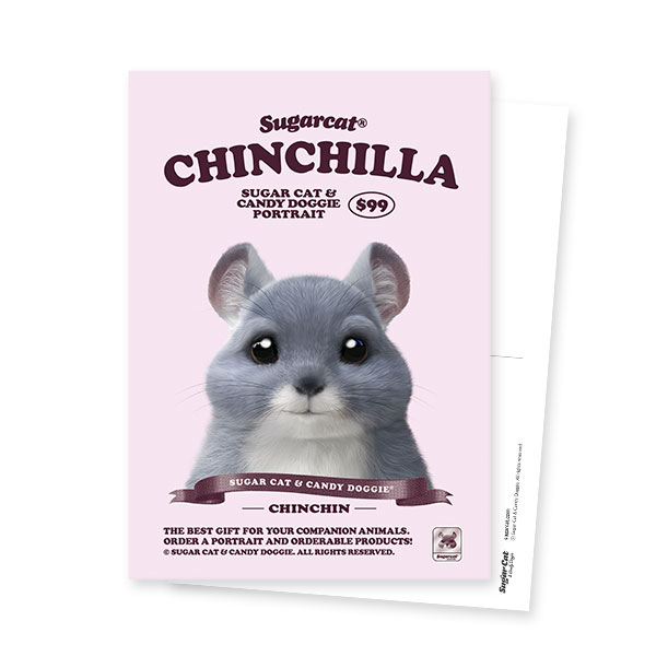 Chinchin the Chinchilla New Retro Postcard