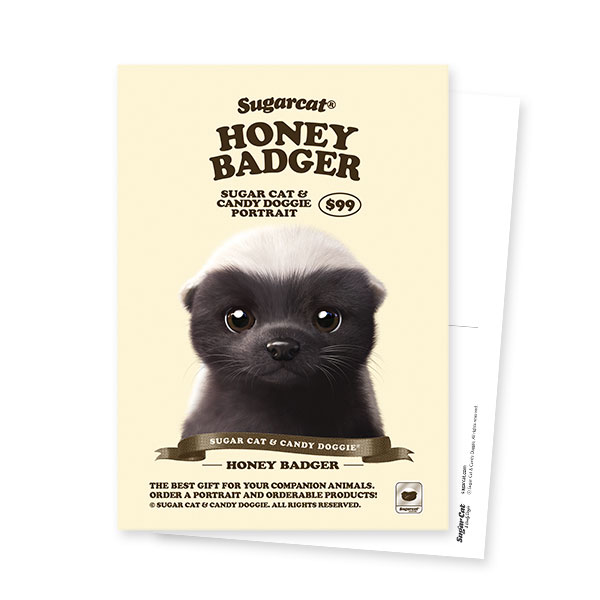 Honey Badger New Retro Postcard