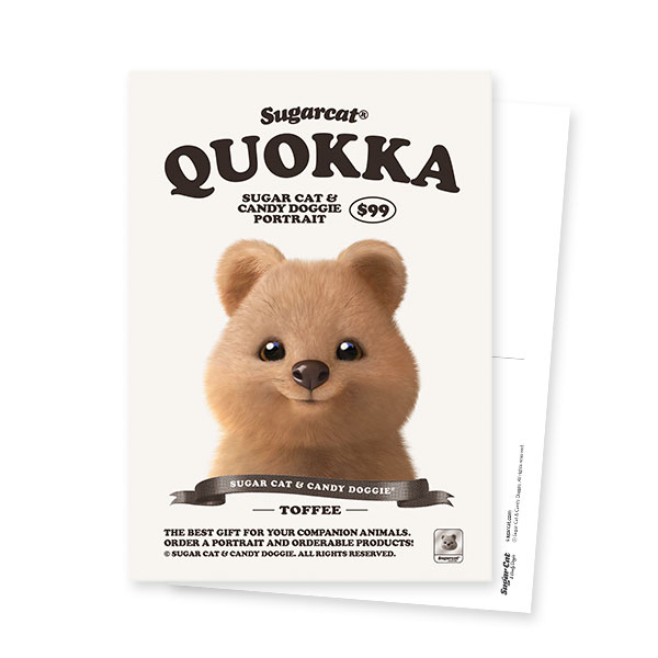Toffee the Quokka New Retro Postcard