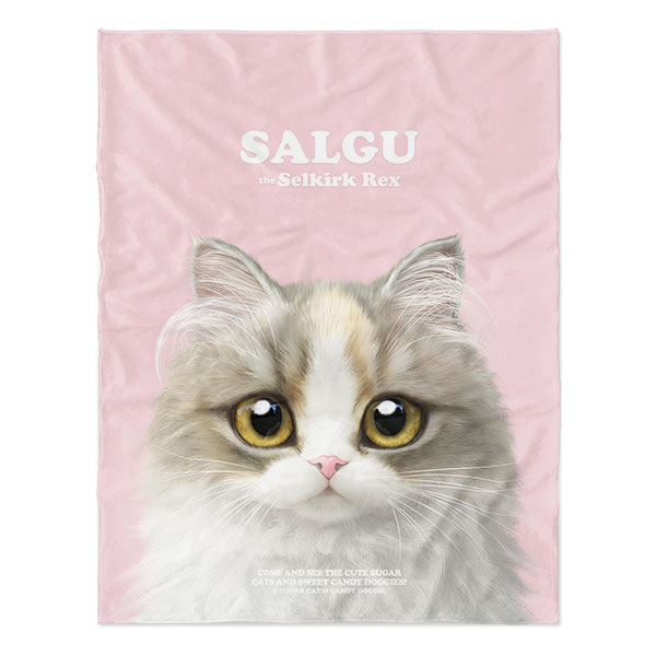 Salgu the Selkirk Rex Retro Soft Blanket
