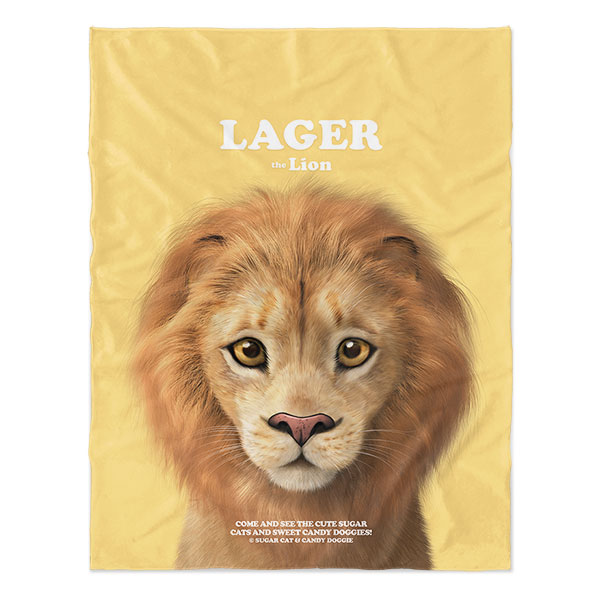 Lager the Lion Retro Soft Blanket