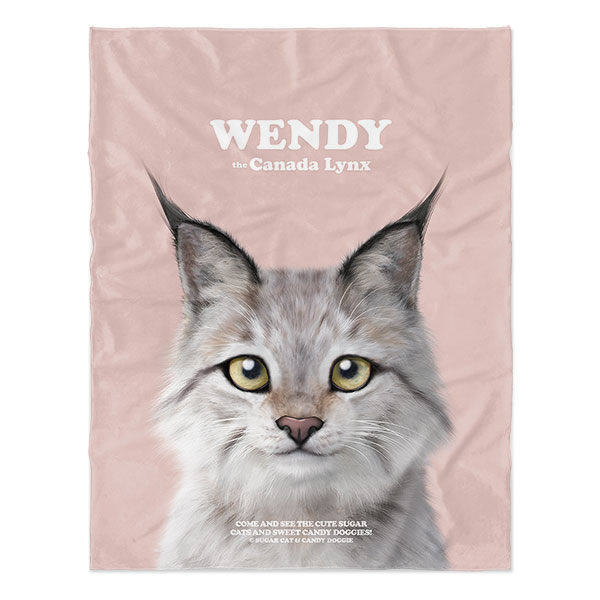 Wendy the Canada Lynx Retro Soft Blanket