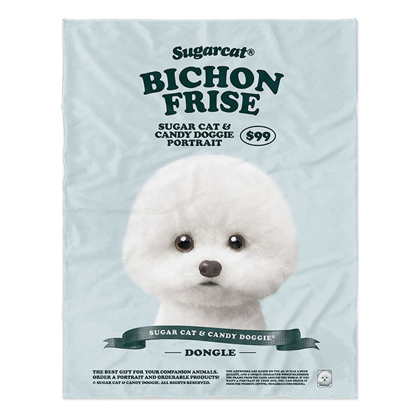 Dongle the Bichon New Retro Soft Blanket