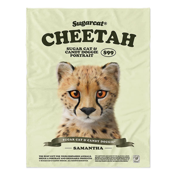 Samantha the Cheetah New Retro Soft Blanket