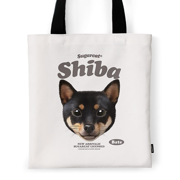 Bate the Shiba TypeFace Tote Bag