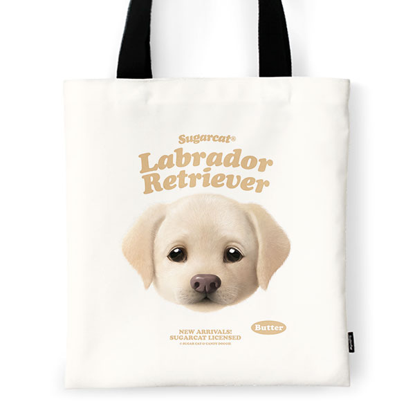 Butter the Labrador Retriever TypeFace Tote Bag