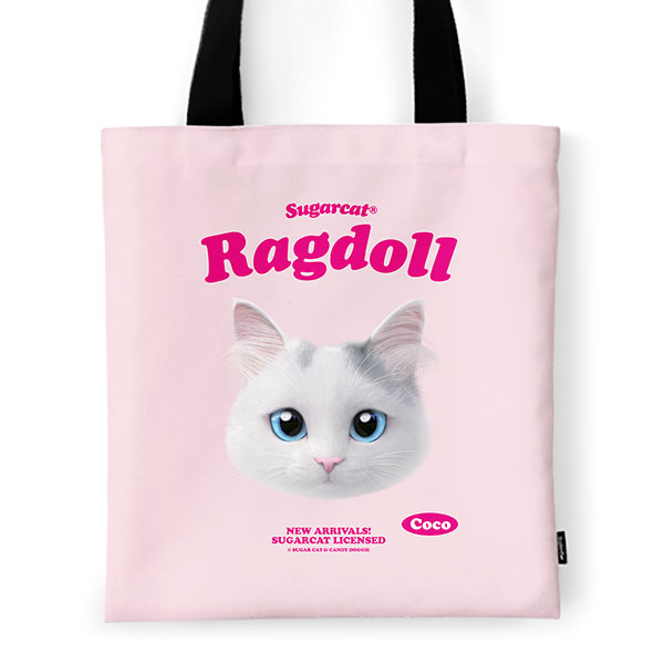 Coco the Ragdoll TypeFace Tote Bag