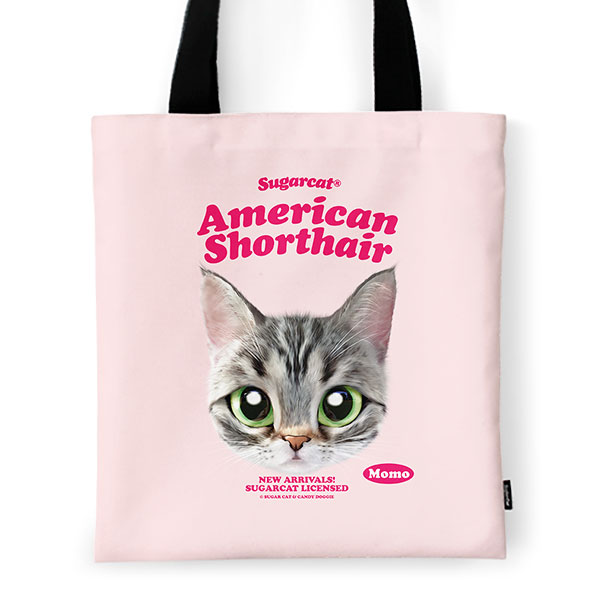 Momo the American shorthair cat TypeFace Tote Bag