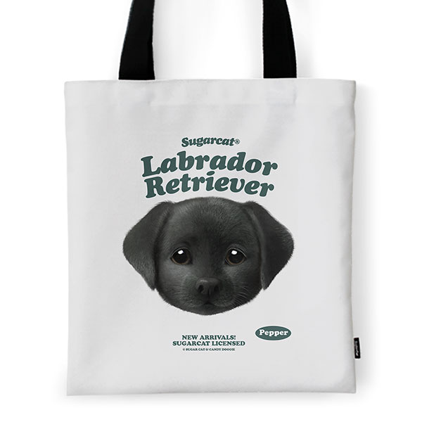 Pepper the Labrador Retriever TypeFace Tote Bag
