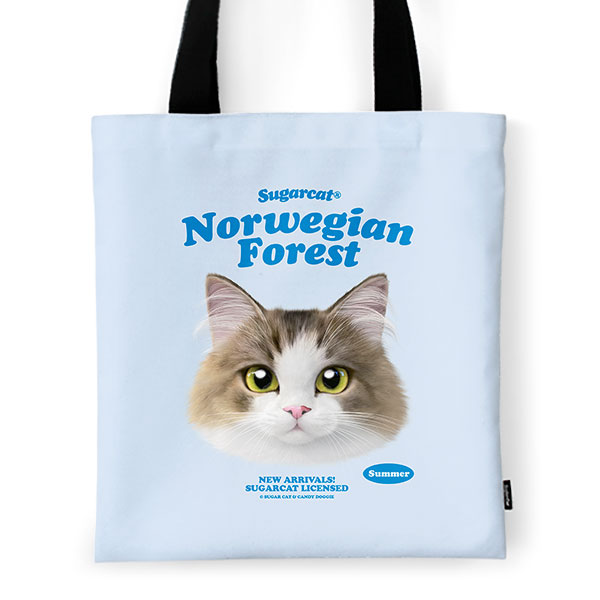 Summer the Norwegian Froest TypeFace Tote Bag