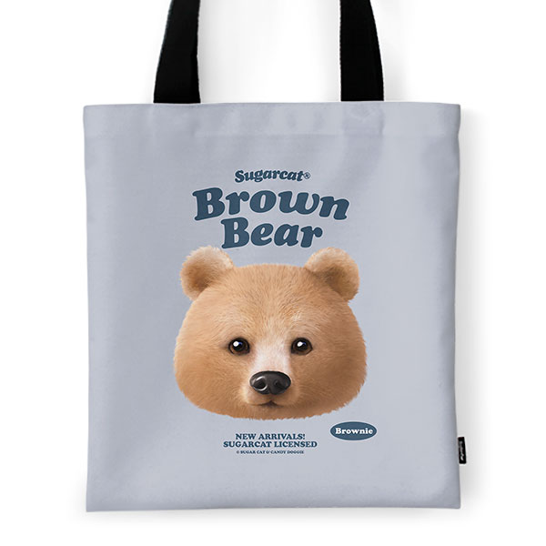 Brownie the Bear TypeFace Tote Bag