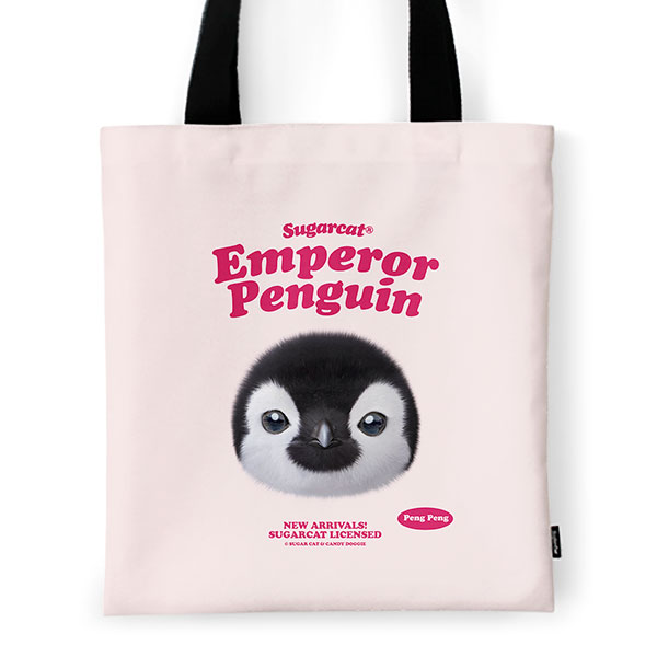 Peng Peng the Baby Penguin TypeFace Tote Bag