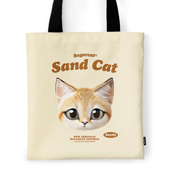 Sandy the Sand cat TypeFace Tote Bag
