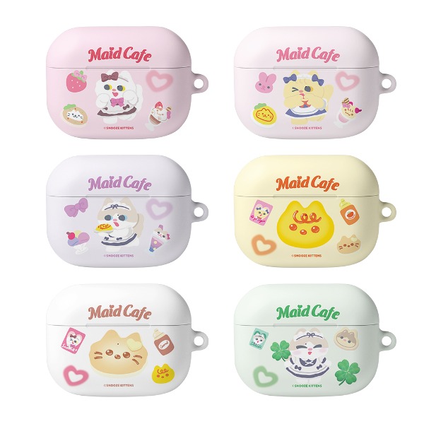 Snooze Kittens® Maid Cafe Airpods Pro Hard Case 6 types