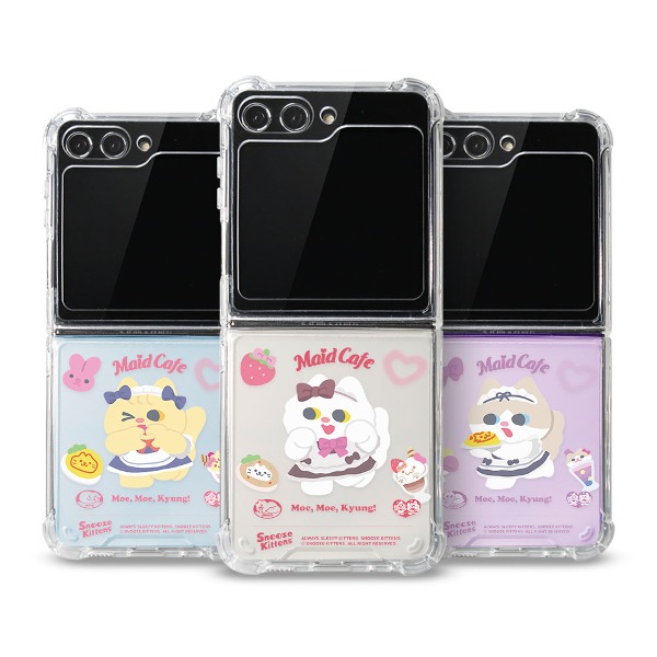 Snooze Kittens® Maid Cafe Shockproof Gelhard Case 6 types for ZFLIP series