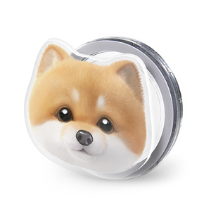 Pommy the Pomeranian Face Acrylic Magnet Tok (for MagSafe)