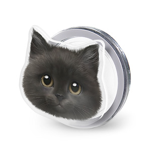 Reo the Kitten Face Acrylic Magnet Tok (for MagSafe)