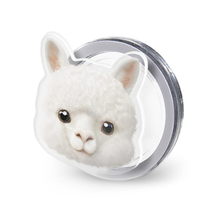 Angsom the Alpaca Face Acrylic Magnet Tok (for MagSafe)