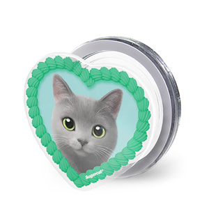 Chico the Russian Blue MyHeart Acrylic Magnet Tok (for MagSafe)