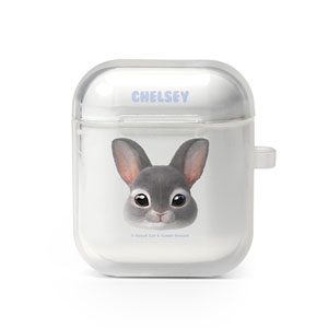 Chelsey the Rabbit Face AirPod TPU Case