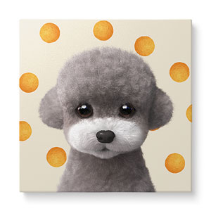 Earlgray the Poodle&#039;s Cheese Ball Art Canvas