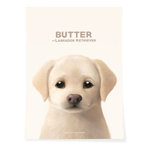 Butter the Labrador Retriever Art Poster