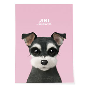 Jini the Schnauzer Art Poster