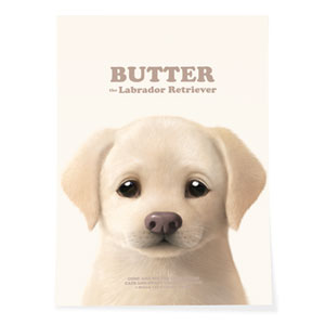 Butter the Labrador Retriever Retro Art Poster