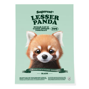 Radi the Lesser Panda New Retro Art Poster