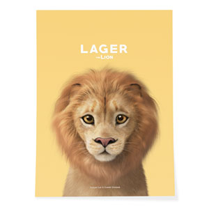 Lager the Lion Art Poster