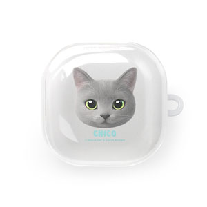 Chico the Russian Blue Face Buds Pro/Live TPU Case
