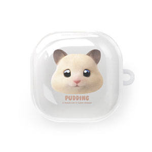 Pudding the Hamster Face Buds Pro/Live TPU Case